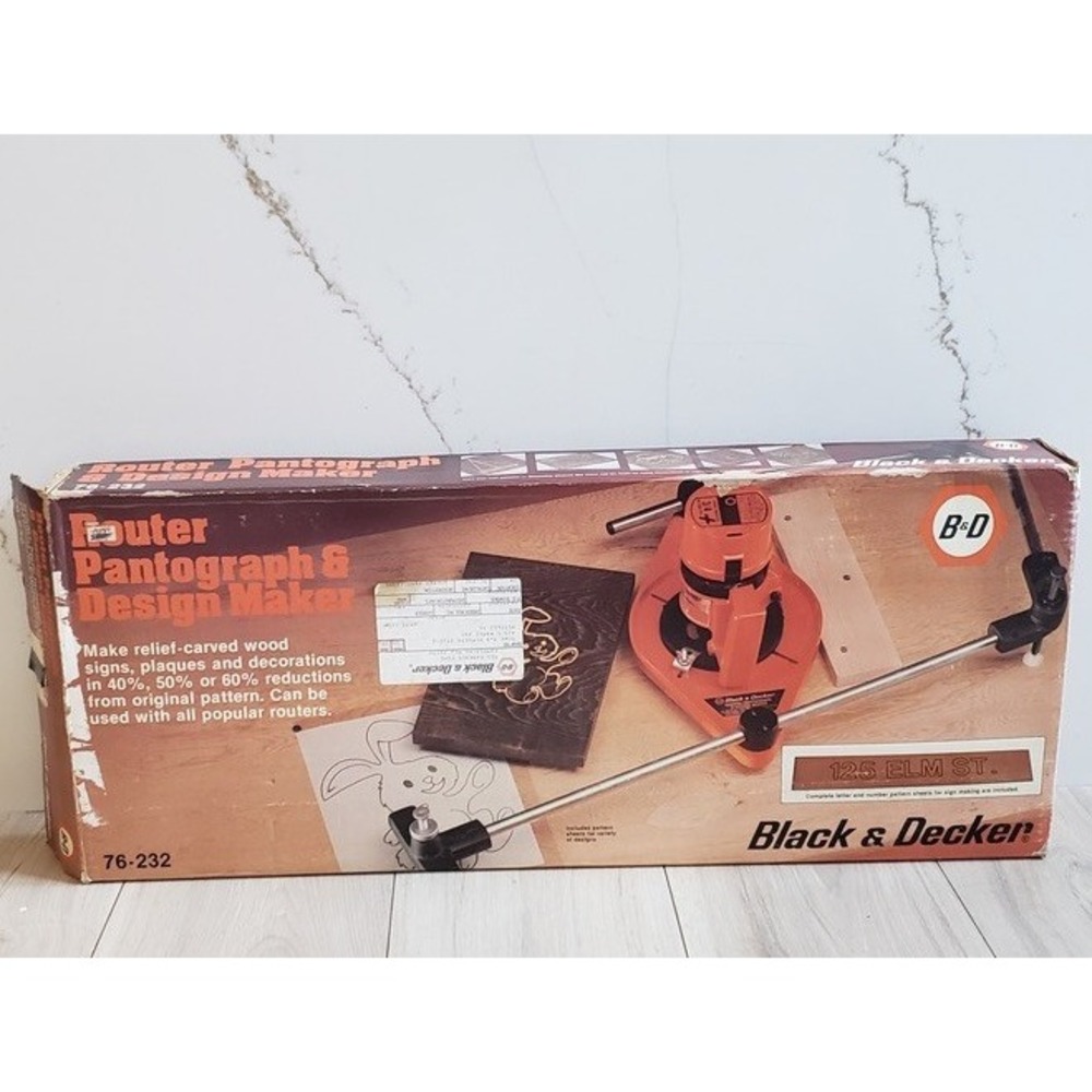 Black & Decker 76-232 Pantograph Design Maker Router Kit NIB Vintage Tool